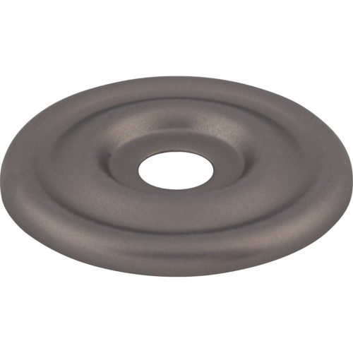 Top Knobs TK890AG: Brixton Round Backplate - Ash Gray