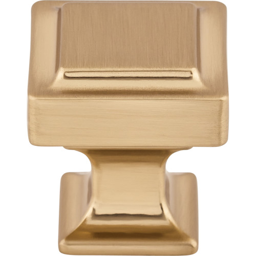 Top Knobs TK701HB: 1-1/8" Ascendra Square Cabinet Knob - Honey Bronze