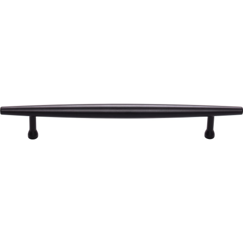 Top Knobs TK965BLK: 6-5/16" cc Allendale Round Bar Cabinet Pull - Flat Black