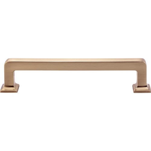 Top Knobs TK704HB: 5-1/16" cc Ascendra Rectangular Bar Cabinet Pull - Honey Bronze