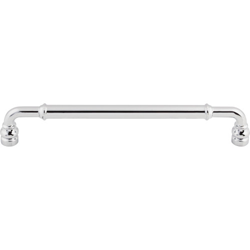 Top Knobs TK886PC: 7-9/16" cc Brixton D-Handle Cabinet Pull - Polished Chrome