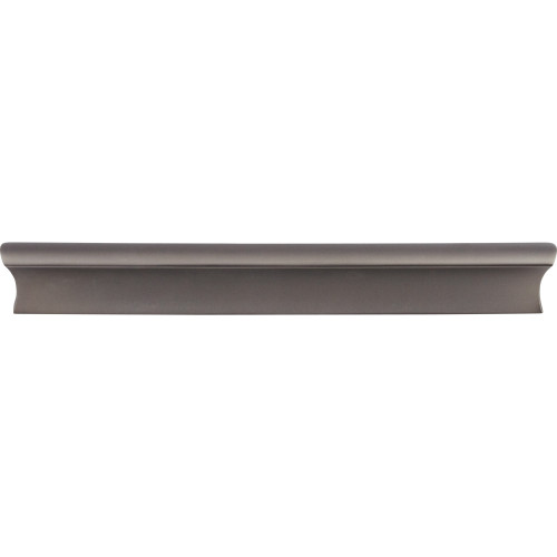 Top Knobs TK555AG: 6" cc Glacier Euro Bar Cabinet Pull - Ash Gray