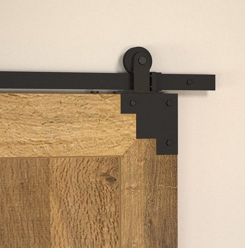 Richelieu BP954278900: 3" Traditional Decorative Corner Bracket for Barn Door - Matte Black Richelieu BP954278900: 3" Traditional Decorative Corner Bracket for Barn Door - Matte Black