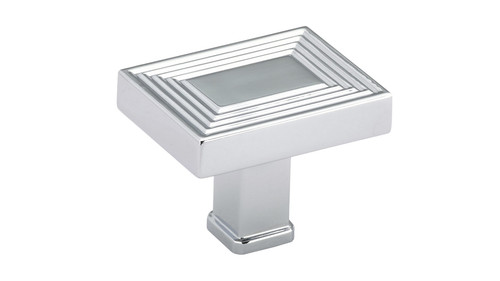 Richelieu BP87883545140: 1-3/8" Como Square Cabinet Knob - Polished Chrome Richelieu BP87883545140: 1-3/8" Como Square Cabinet Knob - Polished Chrome