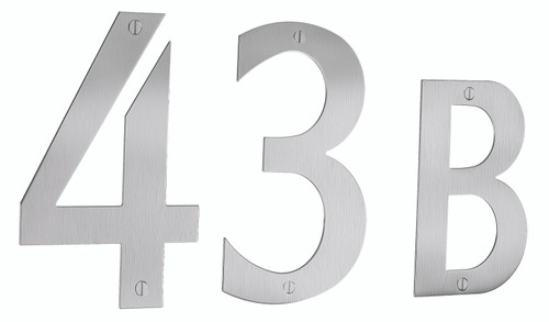 Smedbo B944: 6" Beslagsboden House Number 4 - Brushed Stainless Steel Smedbo B944: 6" Beslagsboden House Number 4 - Brushed Stainless Steel
