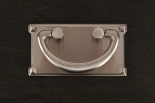 RKI CF-5260-P: 1-1/2" cc Rectangular Base Drop Bail Cabinet Pull - Pewter