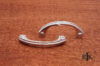 RKI CP-3617-C: 3" cc Plain Bow Cabinet Pull - Polished Chrome