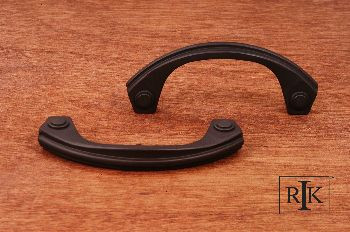 RKI CP-3617-RB: 3" cc Plain Bow Cabinet Pull - Oil Rubbed Bronze