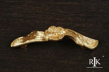 RKI CP-83: 3" cc Daisy Cabinet Pull - Polished Brass