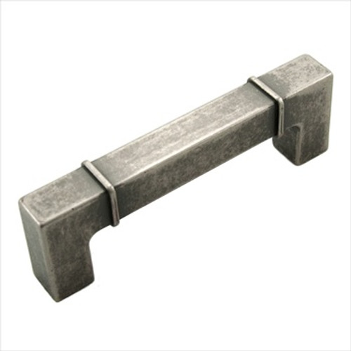 RKI CP-631-WN: 96mm cc Newbury Square Bar Cabinet Pull - Weathered Nickel RKI CP-631-WN: 96mm cc Newbury Square Bar Cabinet Pull - Weathered Nickel
