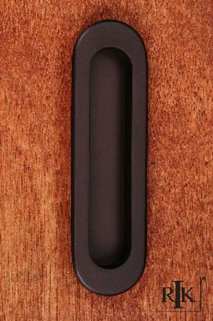 RKI CF-5633-RB: 5-1/2" Thick Oval Flush Cabinet Pull - Oil Rubbed Bronze