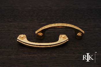 RKI CP-1617-T: 3" cc Rope Bow Cabinet Pull - Polished Brass