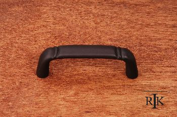 RKI CP-3710-RB: 3" cc Smooth Cabinet Pull w/Curved Lines at End - Oil Rubbed Bronze
