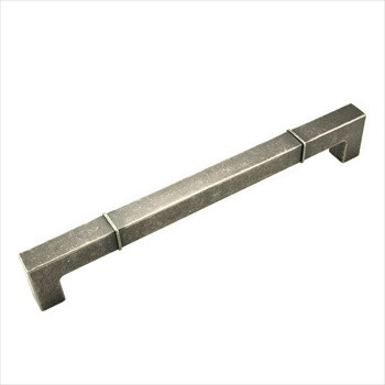 RKI CP-634-WN: 10" cc Newbury Square Bar Pull - Weathered Nickel
