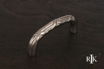 RKI CP-856-P: 3" cc Lines And Crosses Cabinet Pull - Pewter