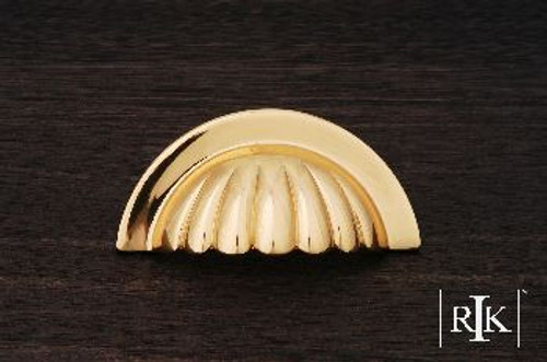 RKI CF-5251-B: 3" cc Heavy Half Melon Cup Cabinet Pull - Polished Brass