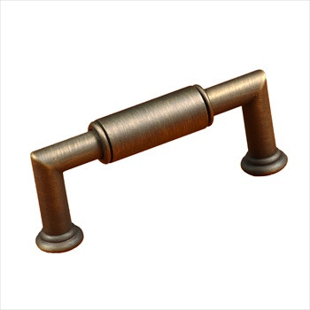 RKI CP-880-AE: 3" cc Cylinder Middle Cabinet Pull - Antique English