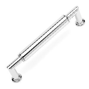 RKI CP-881-PN: 5" cc Cylinder Middle Cabinet Pull - Polished Nickel