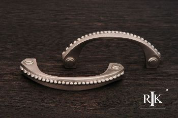RKI CP-2617-P: 3" cc Beaded Bow Cabinet Pull - Pewter