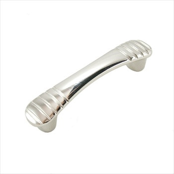 RKI CP-883-PN: 3" cc Ridges at Edge Cabinet Pull - Polished Nickel