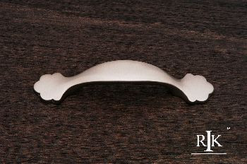 RKI CP-41-P: 3" cc Ornate Foot Bow Cabinet Pull - Pewter