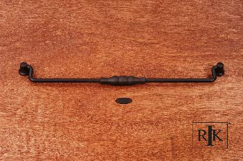 RKI CP-3706-RB: 12" cc Beaded Middle Drop Bail Cabinet Pull - Oil Rubbed Bronze