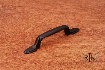 RKI CP-39-RB: 3" cc Lined Flat Foot Bow Cabinet Pull - Oil Rubbed Bronze