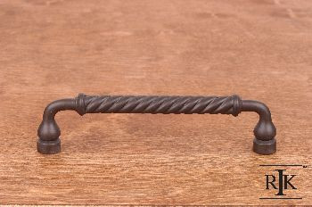RKI CP-801-RB: 5" cc Twisted Cabinet Pull - Oil Rubbed Bronze