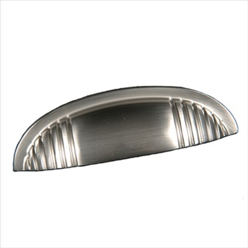 RKI CF-983-P: 4" cc Ridges at Edge Cup Cabinet Pull - Pewter