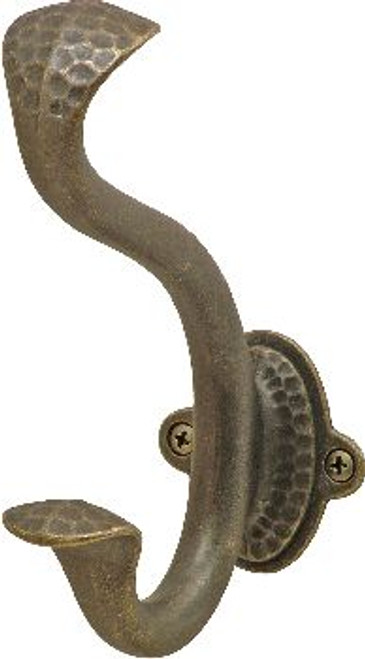 Hickory P2175-WOA: 5-1/16" Craftsman Double Coat Hook - Windover Antique Hickory P2175-WOA: 5-1/16" Craftsman Double Coat Hook - Windover Antique