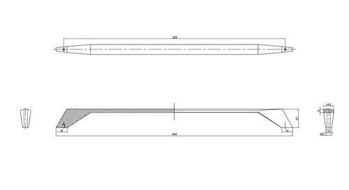 Richelieu BP9256320195: 320mm cc Masset Cabinet Pull - Brushed Nickel Richelieu BP9256320195: 320mm cc Masset Cabinet Pull - Brushed Nickel