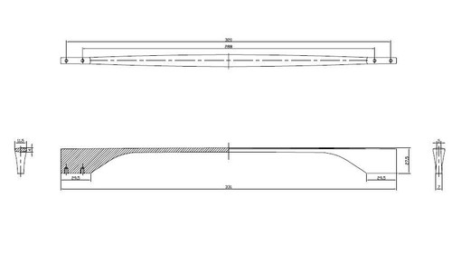 Richelieu BP9253320140: 288mm or 320mm cc Creston Cabinet Pull - Polished Chrome Richelieu BP9253320140: 288mm or 320mm cc Creston Cabinet Pull - Polished Chrome