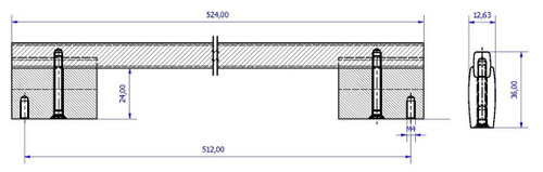 Richelieu 7990512OBRZ: 512mm cc Inspiration Straight Bar Cabinet Pull - Oriental Bronze