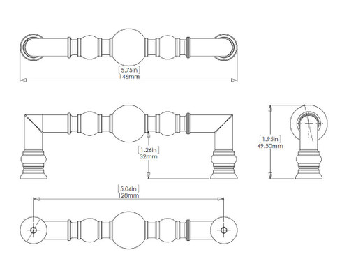 Richelieu BP8789128CHBRZ: 128mm cc Firenze Cabinet Pull - Champagne Bronze Richelieu BP8789128CHBRZ: 128mm cc Firenze Cabinet Pull - Champagne Bronze