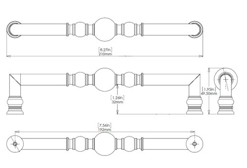 Richelieu BP8789192140: 192mm cc Firenze Cabinet Pull - Polished Chrome Richelieu BP8789192140: 192mm cc Firenze Cabinet Pull - Polished Chrome