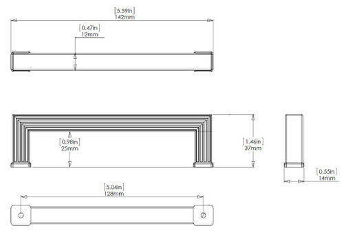Richelieu BP8788128HBRZ: 128mm cc Como Cabinet Pull - Honey Bronze Richelieu BP8788128HBRZ: 128mm cc Como Cabinet Pull - Honey Bronze