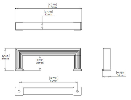 Richelieu BP878896195: 96mm cc Como Cabinet Pull - Brushed Nickel Richelieu BP878896195: 96mm cc Como Cabinet Pull - Brushed Nickel