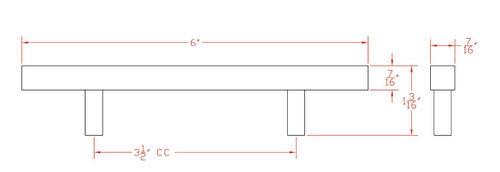 Richelieu BP5075535195: 3-1/2" cc Inspiration Cabinet Pull - Brushed Nickel