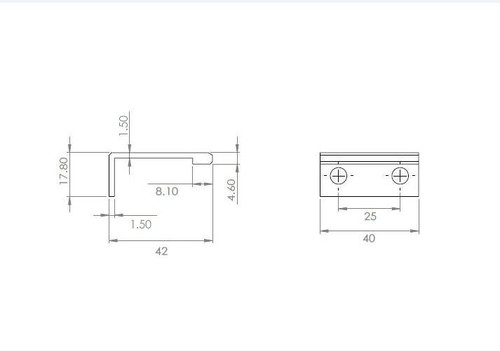 Richelieu BP989825170: 25mm cc Lincoln Edge Cabinet Pull - Stainless Steel