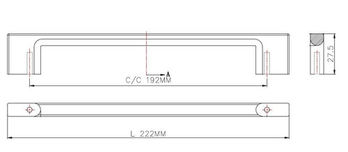 Richelieu BP8160192140: 192mm cc Armadale Cabinet Pull - Polished Chrome Richelieu BP8160192140: 192mm cc Armadale Cabinet Pull - Polished Chrome