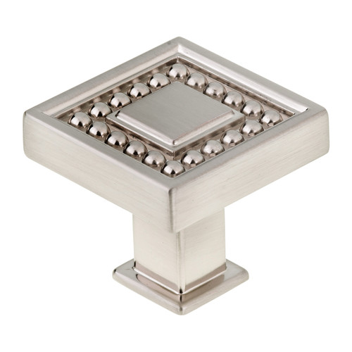 Richelieu BP87953333195: 1-5/16" Torcello Square Cabinet Knob - Brushed Nickel Richelieu BP87953333195: 1-5/16" Torcello Square Cabinet Knob - Brushed Nickel