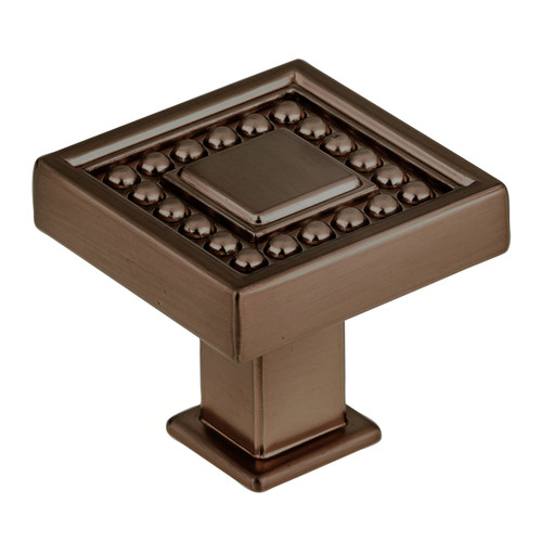 Richelieu BP87953333HBRZ: 1-5/16" Torcello Square Cabinet Knob - Honey Bronze Richelieu BP87953333HBRZ: 1-5/16" Torcello Square Cabinet Knob - Honey Bronze