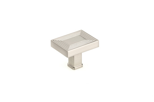 Richelieu BP87883545195: 1-25/32" Como Rectangular Cabinet Knob - Brushed Nickel Richelieu BP87883545195: 1-25/32" Como Rectangular Cabinet Knob - Brushed Nickel