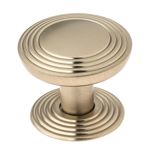 Richelieu BP707040CHBRZ: 1-9/16" Marsala Cabinet Knob w/Detachable Backplate - Champagne Bronze