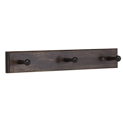 Richelieu RH320317357: 15-3/4" Classic 3-Peg Wall Rack - Mocha