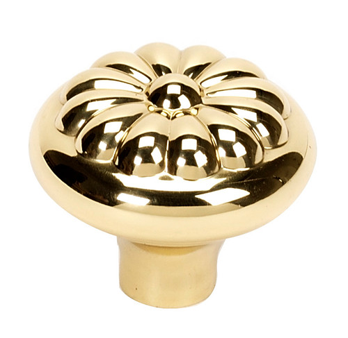 Alno A1452-PB/NL: 1-1/2" Bella Cabinet Knob - Unlacquered Brass