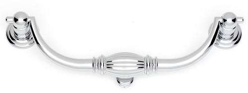 Alno A233-6-PB/NL: 6" cc Tuscany Cabinet Pull - Unlacquered Brass