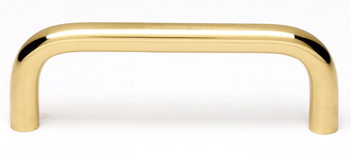 Alno A703-3-PB/NL: 3" cc Traditional Cabinet Pull - Unlacquered Brass