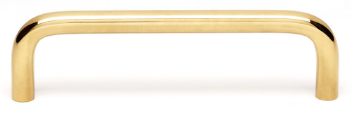 Alno A703-4-PB/NL: 4" cc Traditional Cabinet Pull - Unlacquered Brass