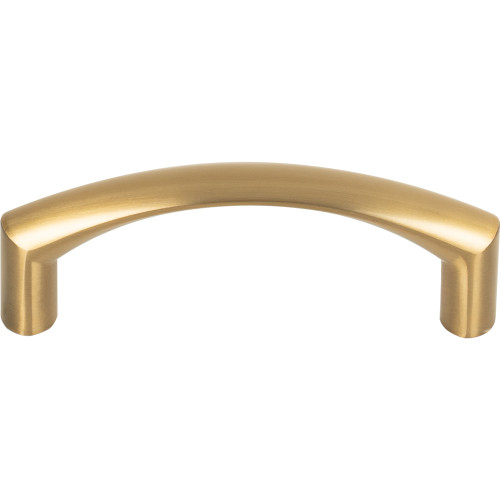 Top Knobs M2177: 3" cc Griggs Curved Bar Cabinet Pull - Honey Bronze